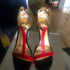 Excellent red leather shoes